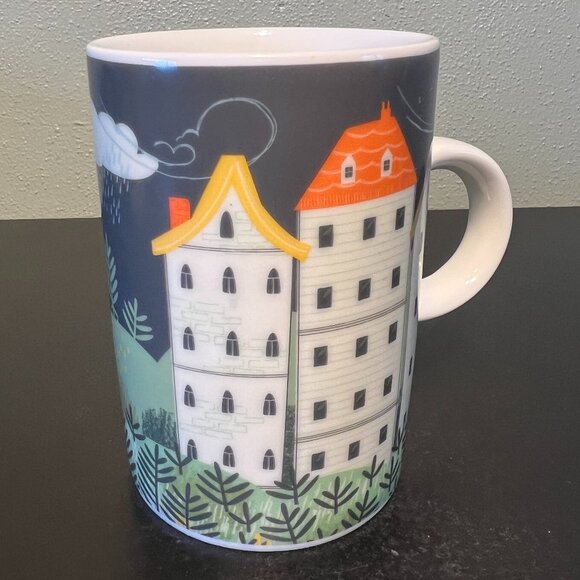 DANICA STUDIO Hill and Dale Porcelain Mug ~  Scenic Community Tall Row Houses - Picture 5 of 10